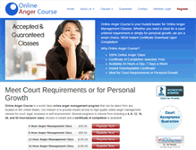 Tablet Screenshot of onlineangercourse.com